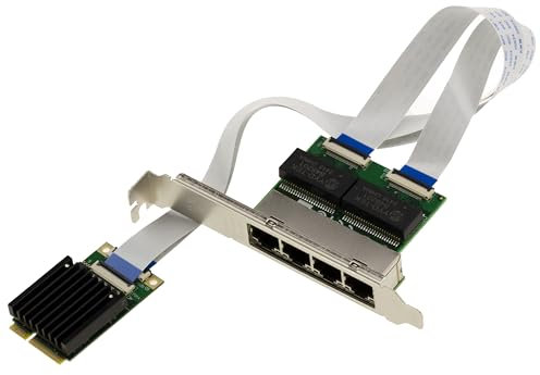 KALEA-INFORMATIQUE Mini-PCIe-Netzwerk-Controller-Karte Quad Gigabit LAN Ethernet RJ45 10/100/1000 4 Ports mit Intel I350-Chipsatz