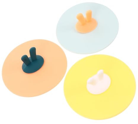 Holibanna 3 Copertine Riutilizzabili Resistenti Tappi Per Tazze Coperchi in Silicone Forma Rotonda Lavabile