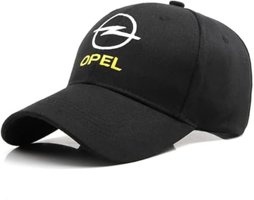 YoQIK 1 Stück Baseball Caps mit für OPEL Logo, Baumwolle Stickerei Unisex Verstellbar Einheitsgröße Baseballkappe Tenniskappe Sport Cap,für Wandern Läuft Angeln Strand Golf Outdoor-Aktivitäten