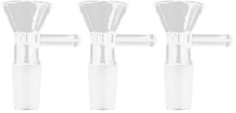 Lotsdonxia 3 Pcs Glass Bowl Adapters, 14mm Male Borosilicate Bong Bowls, Thickened Heat-Resistant Smoking Accessories for Water Pipes, Oil Rigs and Hookahs
