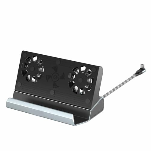 Asixxsix 10 in 1 Dampfdeck -Dockingstation, Dual Cooling -Lüfter USB C -Hub mit 4K 60 Hz HDMI 2.0, 5 USB -Anschlüssen, Typ C 100W PD -Adapter, SD TF -Kartenleser und RJ45 für Spiele