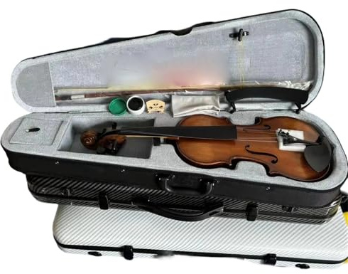 Violineninstrumente Handgefertigte Violine Mit Fichtendecke Ahornboden Schönem Klang Saiten Steg Und Bogen – Sofort Spielbereit