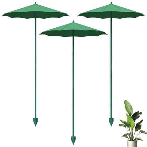 Schattenschirme für kleine Pflanzen, 3 Stück, Sonnenschutz für Setzlinge, UV-Schutz, für Gärtner, Balkon, Setzlinge, junge Sträucher, Kult, 44 cm, Consulte la descripción