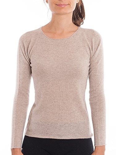 DALLE PIANE CASHMERE Maglione Donna 100% Cashmere - Beige, L