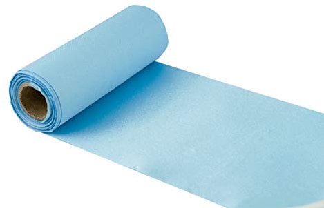 Creativery 9m Rolle Satinband 15cm (hellblau 311) // Tischläufer Tischband Satin Deko Band Stoff