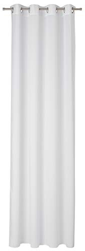 Deko Trends Ösenschal Allure 245 cm, 100% Polyester, pflegeleicht, Reinweiß, One Size