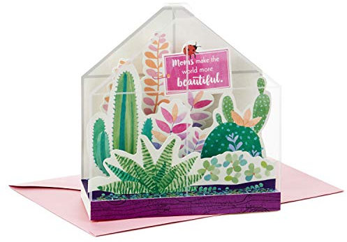 Hallmark Pop-Up-Karte zum Muttertag aus Papier (Sukkulente, Mütter machen die Welt schöner) Pop-Up-Sukkulenten