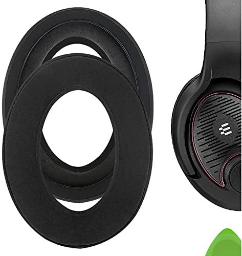 Geekria Comfort Laminated Fabric Replacement Ear Pads Compatible with Sennheiser GAME ONE, PC360, PC363D, PC373D, Headphones, Repair Parts (Black)