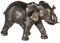 Casablanca Deko Figur Skulptur Elefant Zambezi Tierfigur Elephant - Dekoratin Wohnzimmer Flur - Farbe: Grau Gold - Breite 29 x Höhe 18 cm