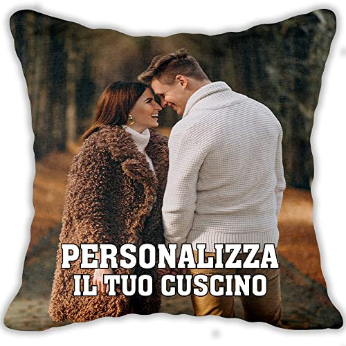 love print Cuscino personalizzato con foto e immagine logo Stampa full print (40X40 QUADRATO) fronte e retro compreso IMBOTTITURA