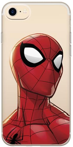 ERT GROUP mobile phone case for Apple Iphone 7/8/ SE 2/ SE 3 original and officially Licensed Marvel pattern Spider Man 003 optimally adapted to the shape of the mobile phone, partially transparent