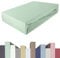 EDDA LUX Spannbettlaken für 20-40 cm hohe Matratzen, 200 x 220-240 bis 220 x 220-240 cm, Öko-Tex, Baumwolle m. 5% Elasthan, Premium Spannbetttuch für Boxspringbett, in Seegrün