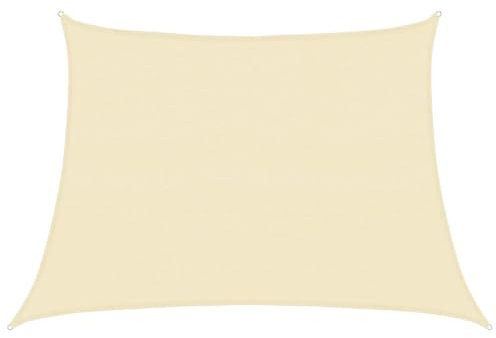 vidaXL Vela Parasole 160 g/m² Crema 4/5x3 m in HDPE