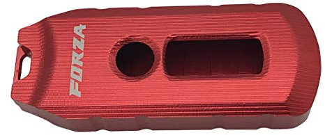 LongGreat Motorrad Scooter CNC-Aluminium-Schlüsselabdeckung Schutz Cover Fällen Schlüsselbox für Honda Forza 125 250 300 350 2017-2021 (Rot)