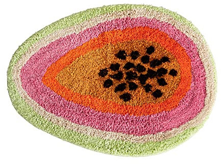 ZSCYD-yingda1992 Teppich in Passionsfrucht-Form, Badematte, rutschfest, Badezimmer-Fußmatte für Schlafzimmer, Badezimmer, Küche, Cartoon, Teppich für Badezimmer, weiche Badematte, Heimdekoration (47 x