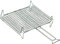 Marvin Graticola Griglia Accessori Rettangolare Camino Brace Barbecue da Campeggio Balcone Giardino Esterno Carbonella Doppia con Piedini Manici Acciaio Cromato Alimenti Hamburger (45x40)