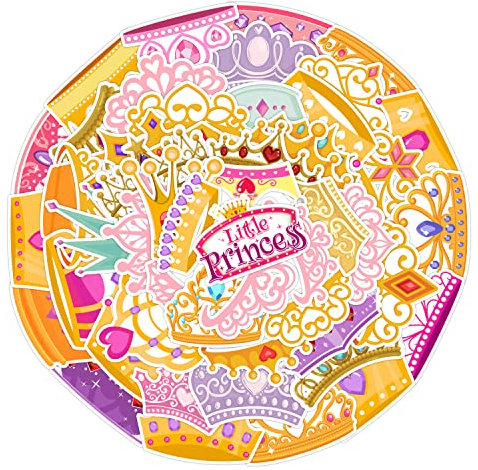 Affoto Princess Crown Stickers for Laptop(50 PCS),Gift for Children Teens Adults Girl Boys,Crown Waterproof Stickers for Water Bottle,Vinyl Stickers for Scrapbook,Skateboard,Bike,Phone,Dairy