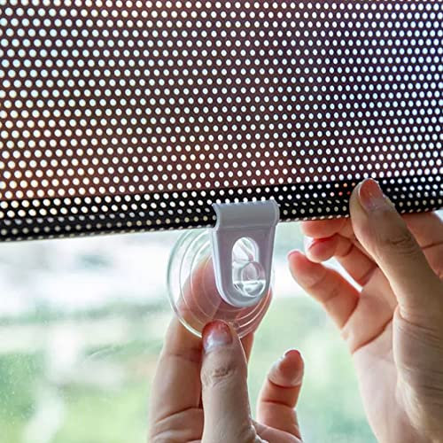 XUNFAKE Suction Cup Roller Blind,Retractable Balcony Sun Shade,Blackout Curtains Without Drilling Sunshade Roller Blinds for Windows and Doors Home Use Window Sun (W68xD125cm/26.8x49.2in)