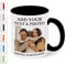UNIQUILLING Personalised Mug Print 2 Sides- Personalised Gift for Dad Fathers Day-Custom Mug with Photo Text Logo- Gift for Men Women Best Friend Birthday-Multiple Fonts and Colors-11Oz