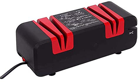 ONOTEC Professional Electric Knife Sharpening, Automatic Knife Sharpener, 15 Degree Bevel Angle and Fine Groove, Non-Slip Base, Chef's First Choice (Color : Red)