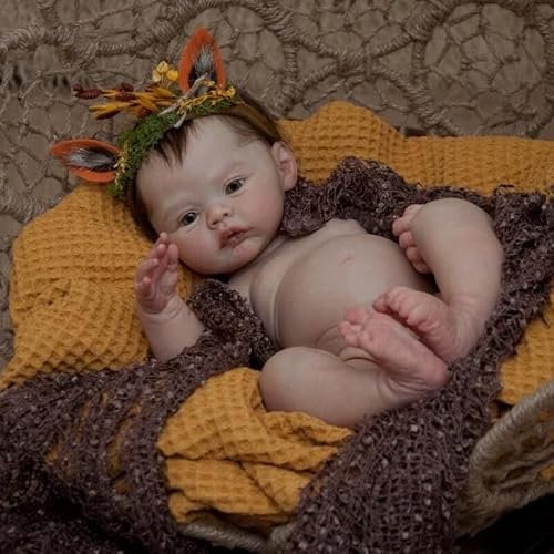Zero pam Reborn Dolls Soft Vinyl Full Body 18 Inch 45 cm Realistic Reborn Newborn Baby Doll Full Silicone Baby Waterproof Reborn Doll Handmade Doll for Gilrs Toys