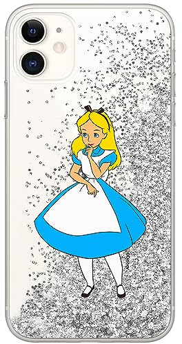 ERT GROUP mobile phone case for Apple Iphone 11 original and officially Licensed Disney pattern Alice 010 optimally adapted to the mobile phone, with glitter overflow effect