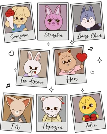 Stray Kids SKZOO Polaroid Composition Notebook: Stray Kids Everywhere All Around The World, You Make Stray Kids STAY!