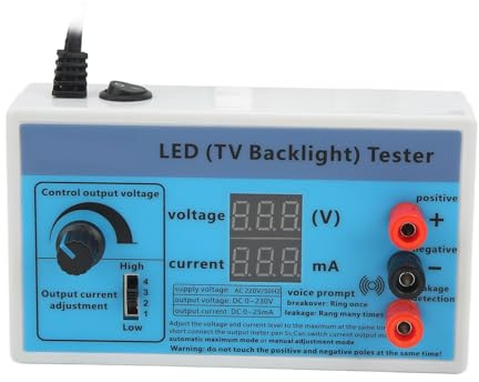 Tester Retroilluminazione TV, Tester Retroilluminazione TV LED, Strumento di Riparazione Multifunzione, Rileva Uscita 0-230 V, Compatibile con Strisce Luminose LED, Multimetri