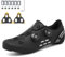 PENXZT Fahrradschuhe für Herren Damen, Rennrad Schuhe Kompatibel mit Peloton Look SPD SPD-SL Delta Cleats, Reitschuhe Drinnen/Draussen Rennradschuhe,Schwarz,36 EU