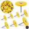 SIMBA STEEL - 2,000 pcs of 1 inch x 12 gauge Plastic Cap Roofing Nails | GOLD Color | Diamond Point | Ring Shank | Electro Galvanised 2,000 per Tub.