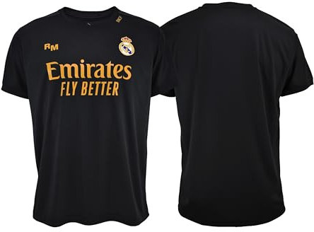 Real Madrid Drittes Trikot der Saison 2023-2024, offizielle Replik mit offizieller Lizenz - Erwachsene, Schwarz , L