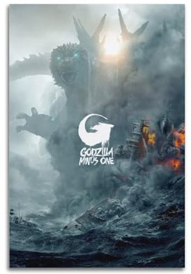 Zamm Godzilla Minus One Poster, Wandkunst, Leinwandgemälde, Wohnzimmer, Schlafzimmer, Heimdekoration, Büro, Wandposter, Fitnessstudio, Kunstmalerei, 30 x 45 cm
