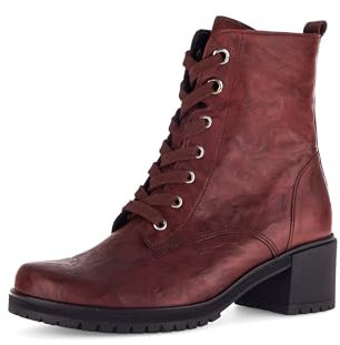 Gabor Damen Schnürstiefeletten, Frauen Stiefeletten,Best Fitting,uebergangsschuhe,uebergangsstiefel,schnürboots,Boots,Dark-red,37 EU / 4 UK