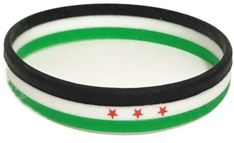 JCUIyon 1 stück Syrien Flagge Silikon Gummi Armbänder Sport Handgelenk Band Armreif for Frauen Männer Geschenk for Liebhaber