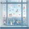 Yabaduu Fensterbilder 3x DIN A4 Bögen Fensterfolie Sticker für Kinder Badezimmer Kinderzimmer Wohnzimmer Aufkleber Fensteraufkleber wasserfest Y076 (08 Einhörner)