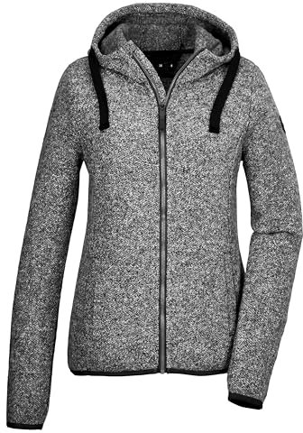 G.I.G.A. DX by killtec Damen Strickfleecejacke/Fleecejacke mit Kapuze GW 52 WMN KNTFLC JCKT, schwarz, 48, 42233-000