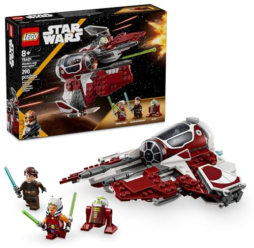 LEGO Star Wars: The Clone Wars Ahsoka's Jedi Interceptor Spaceship Building Toy - Kids Star Wars Toy for Boys and Girls, Ages 8+ - Gift Idea for Birthdays - 75401