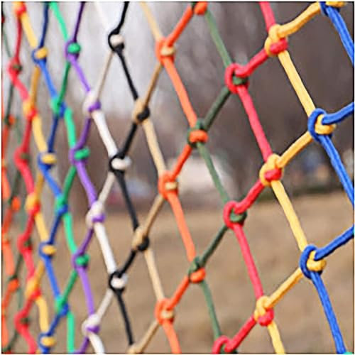 WXF86djl Kletternetz für Kinder Kletternetz, Treppennetz, buntes dekoratives Netz for Hängematten-Spielplatzdekoration(3 * 5m(9.9 * 15.15ft))