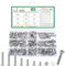 160 Stk M6 Schrauben Set, Senkkopfschrauben Muttern Set, Flachkopfschrauben und Muttern Set, Kreuzschlitz Maschinenschrauben Sortiment, Gewindeschrauben Set mit Unterlegscheiben Set(Silber, M6)
