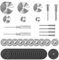 44 Pieces Cutting Discs for Dremmel Rotary Tools, Cutting Blade Set, 6 high speed steel saw blade, 20 Resin Cutting Blades, 10 Diamond Cutting Wheels, 6 Mandrels, 2 Screwdrivers,dremel tool