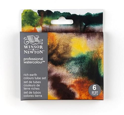 Winsor & Newton Professional Aquarelle Set 6 tubes 5ml Couleurs Terres Riches