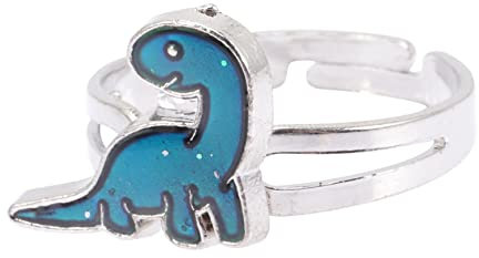 Healvian Stimmungsring Dinosaurier Farbwechsel Ring Für Junge Mädchen Und Frauen Temperaturabhängiger Einstellbarer Schmuck Für Besondere Anlässe Zu Feiertagen Und Geburtstagen