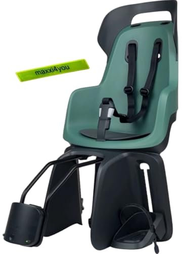 Bobike GO 1P Kinderfahrradsitz Hinten Rahmenbefestigung Peppermint inkl. maxxi4you Reflexband