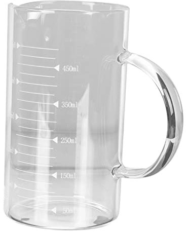 BESTYASH Tazza Graduata Vetro da Bicchiere per Latte e Bevande Fredde Facile da e Riutilizzabile per Cucina e Uso