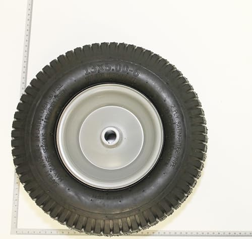 Original Scheppach Hinterrad komplett für Benzin Aufsitzmäher Ersatzrad | 13x5.00-6 | Ersatzteil für MR224-61, MR196-61, IX-BRT-610 & RRM224-51 | Aufsitzrasenmäher Hinteres Rad Rad hinten