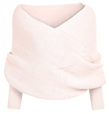 Generisch Damen Schal Strickwolle Warm OutdoorDamen Yak Schal (Beige, One Size)