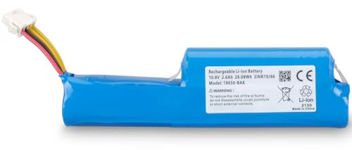 2600 mAh 10,8 V Akku Kompatibel mit VR 102, VR One, VR 201 PetPro und VR 303 Saugrobotern Saugrobotern Teilenummer: R9VR102, 167129, 0769-03, 18650-AA