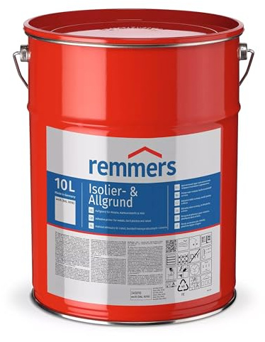 Remmers Allgrund Isoliergrund - Rostschutz Holz Zink PVC Haftgrund (Weiß, 10 Liters)
