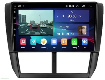 Autoradio Carplay für Subaru Impreza GH GE 2007-2011 9 Inches Android 15 Display Radio Steering Wheel Controls Für, 4Core 2G+32G
