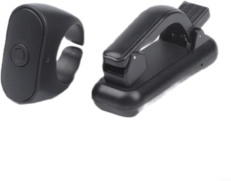 Risveglio Hands- Remote Page Clicker per Kindle, eBook portatile con portata di 10 m, ricaricabile tramite USB, per controller touch in morbido silicone per lettura e foto (nero)